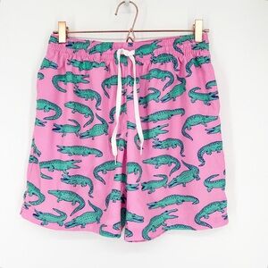 Chubbies The Glades Pink Alligator Classic Swim Trunks 7” Shorts